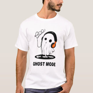 Ghost Mode Music Cute Spooky Halloween T-Shirt