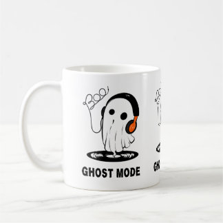 Ghost Mode Music Headphones Cute Spooky Halloween Coffee Mug