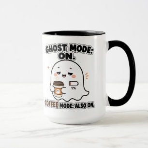 Ghost Mode On Coffee Mode Also On Black Large Mug