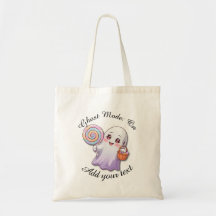 Ghost Mode: On – Personalised Halloween Tote Bag