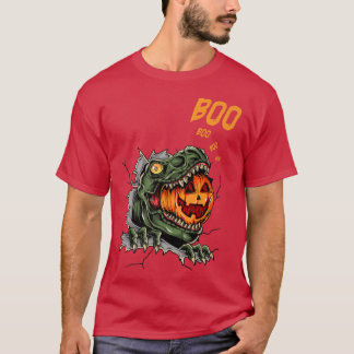 Ghost Mummy Dinosaur Funny Boo Halloween Boys Men  T-Shirt