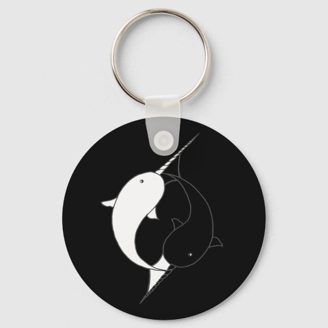 Ghost NINJA Narwhals Key Ring (Front)