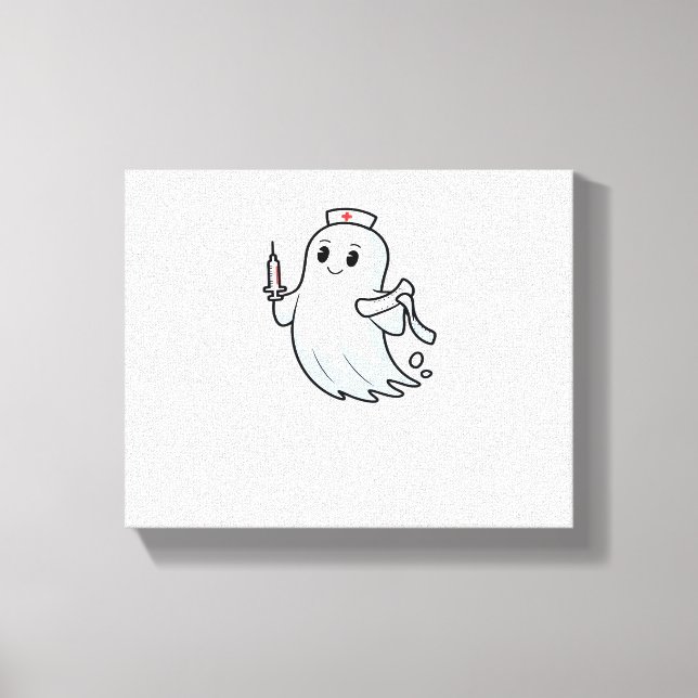 ghost nurse Classic T-Shirt_1 Canvas Print (Front)