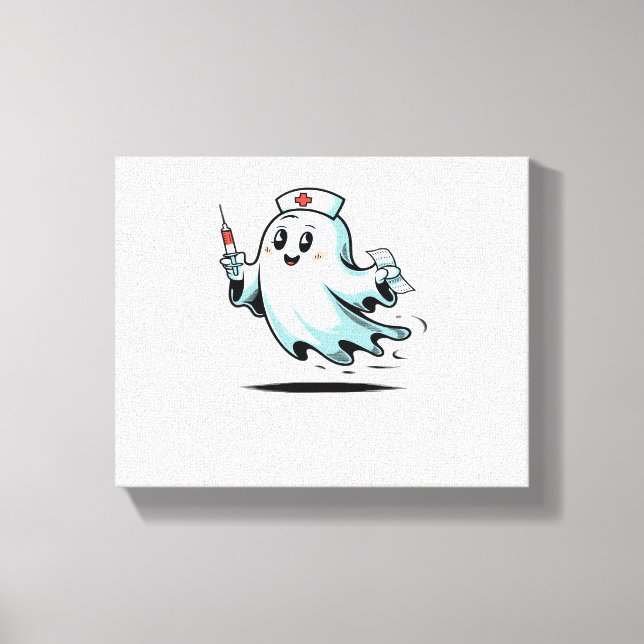 ghost nurse Classic T-Shirt_2 Canvas Print (Front)