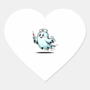 ghost nurse Classic T-Shirt_2 Heart Sticker
