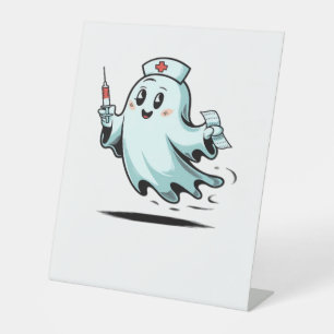 ghost nurse Classic T-Shirt_2 Pedestal Sign