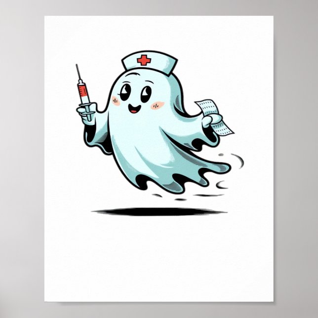 ghost nurse Classic T-Shirt_2 Poster (Front)