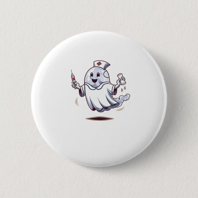 ghost nurse Classic T-Shirt 6 Cm Round Badge (Front)