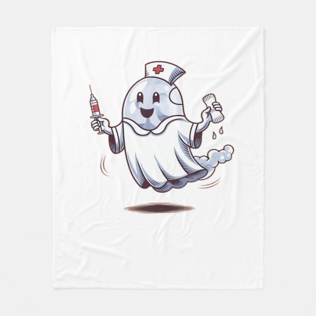 ghost nurse Classic T-Shirt Fleece Blanket (Front)
