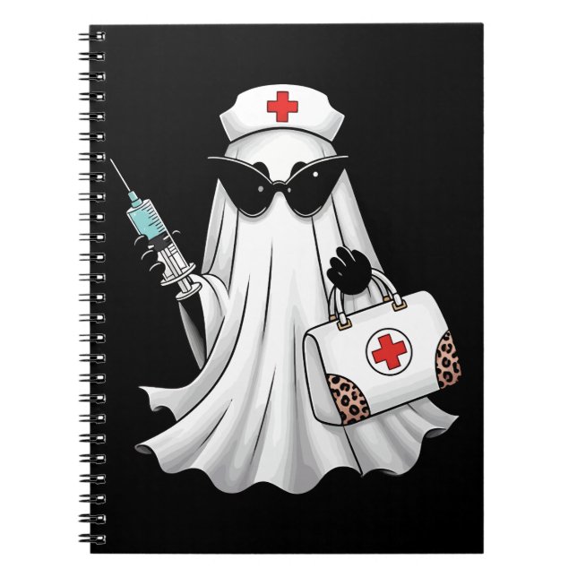 Ghost Nurse Halloween Notebook (Front)