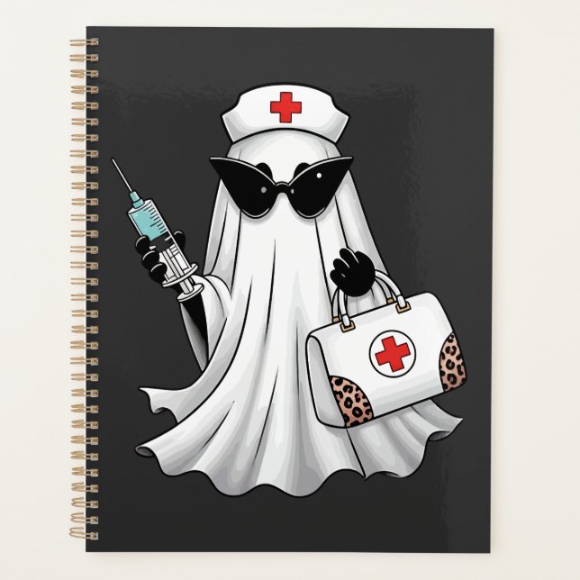 Ghost Nurse Halloween Planner (Front)