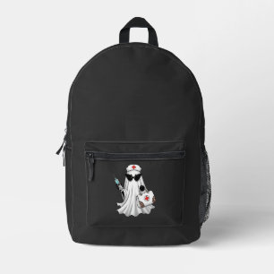 Ghost Nurse Halloween Printed Backpack