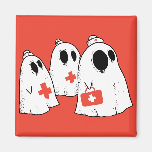 Ghost Nurse Magnet (Front)