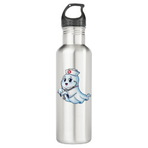 Ghost Nurse Spookily Caring and Whimsically Haunt 710 Ml Water Bottle