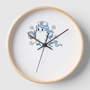 Ghost Nurse  Spookily Caring and Whimsically Haunt Clock