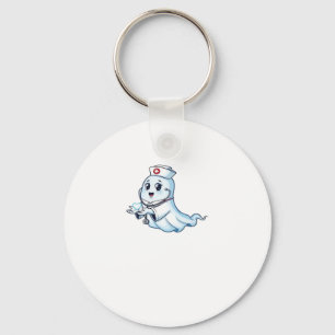 Ghost Nurse  Spookily Caring and Whimsically Haunt Key Ring