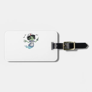 Ghost Nurse  Spookily Caring and Whimsically Haunt Luggage Tag