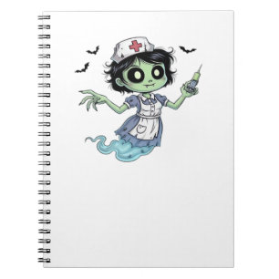 Ghost Nurse Spookily Caring and Whimsically Haunt Notebook