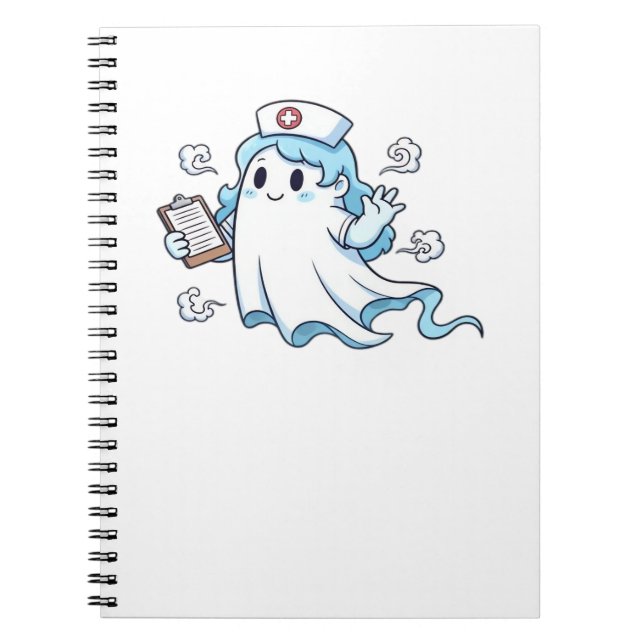 Ghost Nurse  Spookily Caring and Whimsically Haunt Notebook (Front)