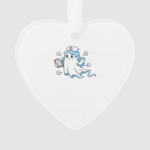 Ghost Nurse Spookily Caring and Whimsically Haunt Ornament