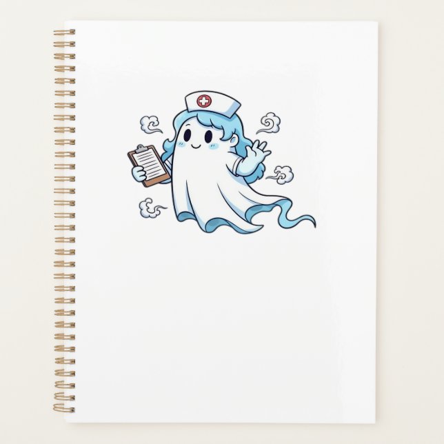 Ghost Nurse  Spookily Caring and Whimsically Haunt Planner (Front)
