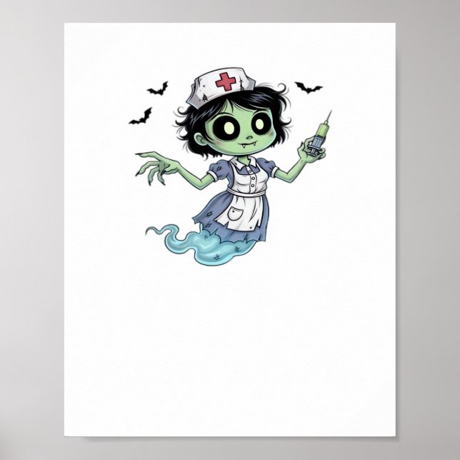 Ghost Nurse  Spookily Caring and Whimsically Haunt Poster (Front)