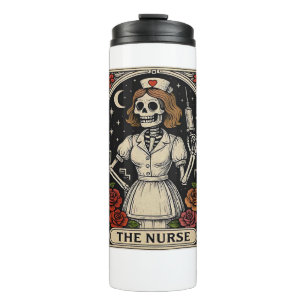 Ghost Nurse  Spookily Caring and Whimsically Haunt Thermal Tumbler