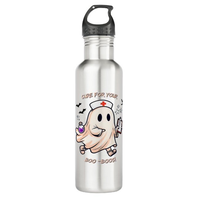 Ghost Nurse with Magical Potion – Cure for Your Bo 710 Ml Water Bottle (Front)