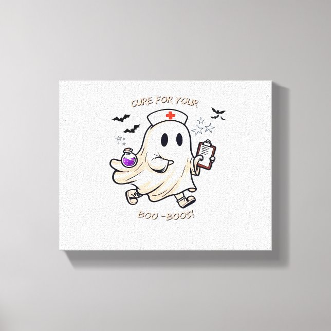 Ghost Nurse with Magical Potion – Cure for Your Bo Canvas Print (Front)