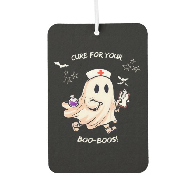 Ghost Nurse with Magical Potion � Cure for Your Bo Car Air Freshener (Front)