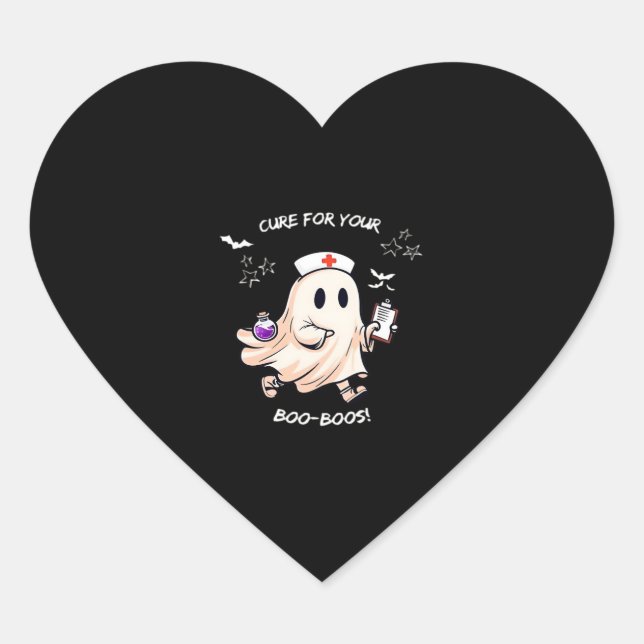 Ghost Nurse with Magical Potion – Cure for Your Bo Heart Sticker (Front)