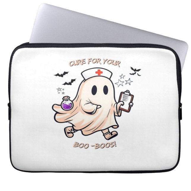 Ghost Nurse with Magical Potion – Cure for Your Bo Laptop Sleeve (Front)