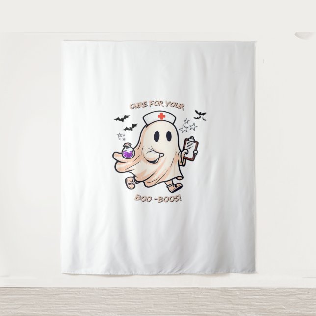 Ghost Nurse with Magical Potion – Cure for Your Bo Tapestry (Front)