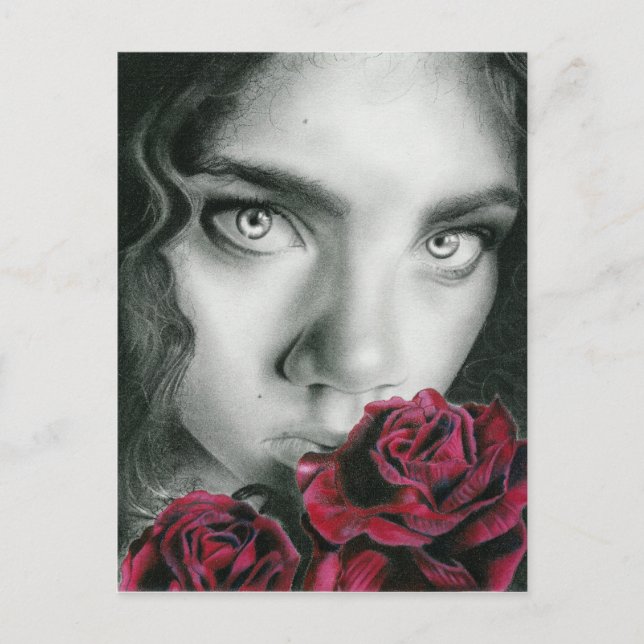 Ghost of a rose gothic beauty Postcard (Front)
