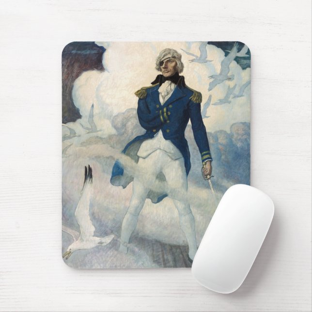 Ghost of Admiral Nelson by Newell Convers Wyeth Mouse Mat (With Mouse)