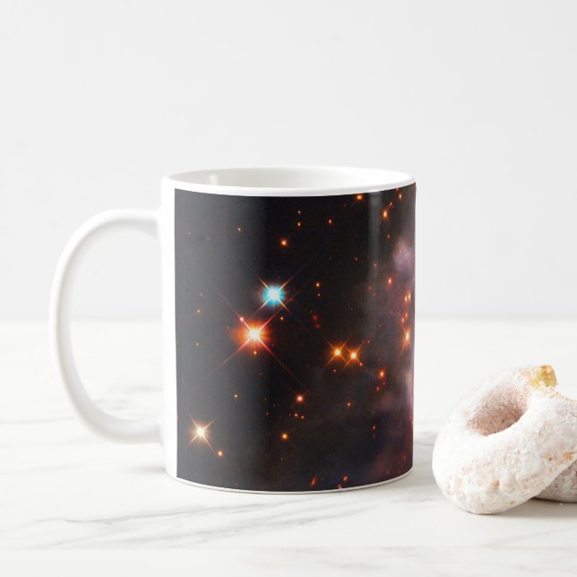 Ghost of Cassiopeia Nebula Coffee Mug (With Donut)