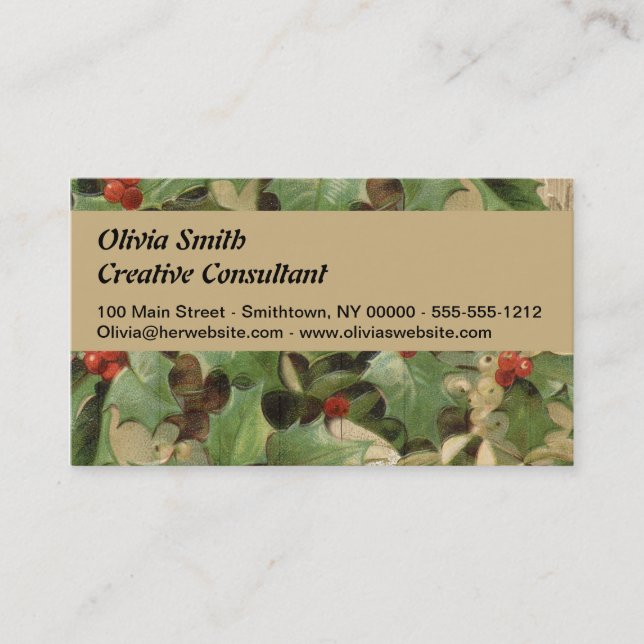 Ghost of Christmas Present Illustration Scrooge Business Card (Front)