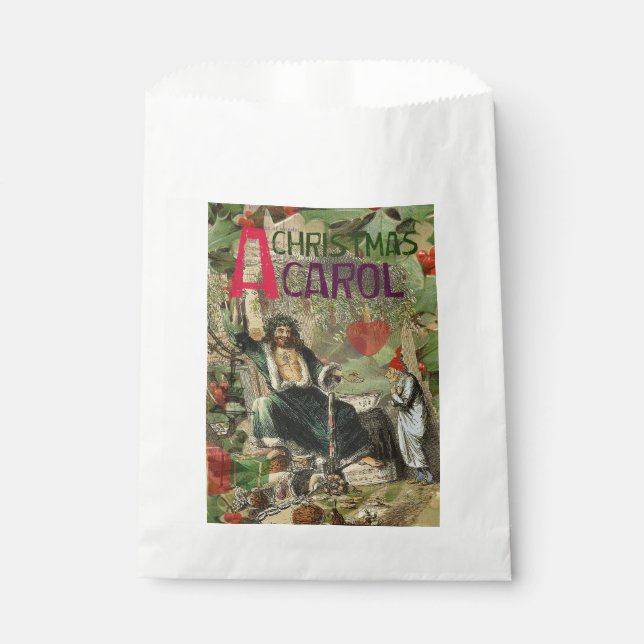 Ghost of Christmas Present Illustration Scrooge Favour Bags (Front)