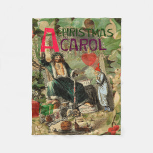 Ghost of Christmas Present Illustration Scrooge Fleece Blanket