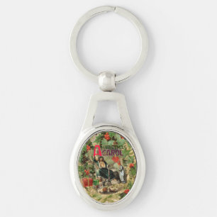 Ghost of Christmas Present Illustration Scrooge Key Ring