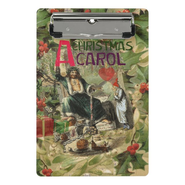 Ghost of Christmas Present Illustration Scrooge Mini Clipboard (Front)