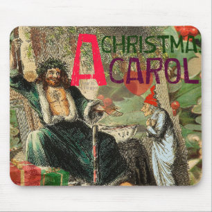 Ghost of Christmas Present Illustration Scrooge Mouse Mat