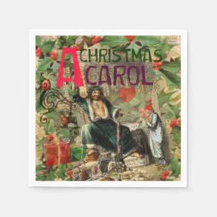 Ghost of Christmas Present Illustration Scrooge Napkin