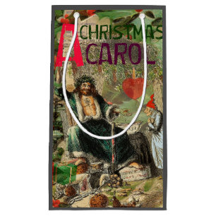 Ghost of Christmas Present Illustration Scrooge Small Gift Bag