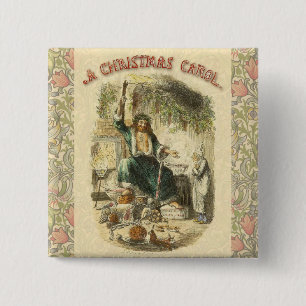 Ghost of Christmas Present Scrooge 15 Cm Square Badge