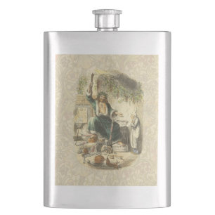Ghost of Christmas Present Scrooge  Hip Flask