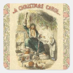 Ghost of Christmas Present Scrooge Square Sticker