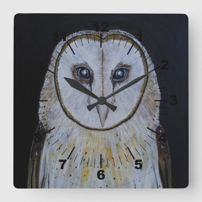 Ghost of the Night Painting by Alfred Fox Square Wall Clock (Front)