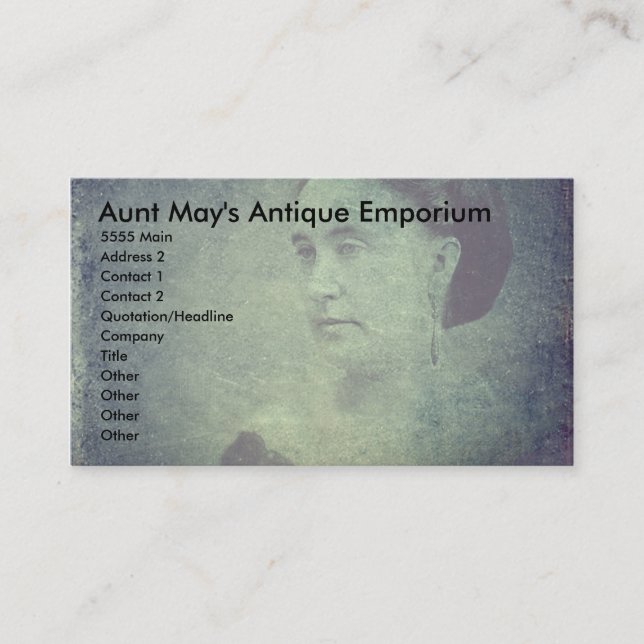 Ghost of the Past Business Card (Front)