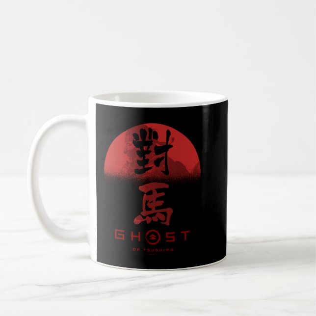 Ghost of Tsushima Ghost in Rising Sun Pullover Hoo Coffee Mug (Left)